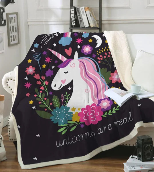 Unicorn Blanket, Soft and Cozy Throw Blanket