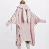 Cute Thick Rabbit Cape Shawl Blanket, Rabbit Fleece Blanket