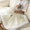 Dark Gray Jacquard Pet Blanket with Pocket for Sofas